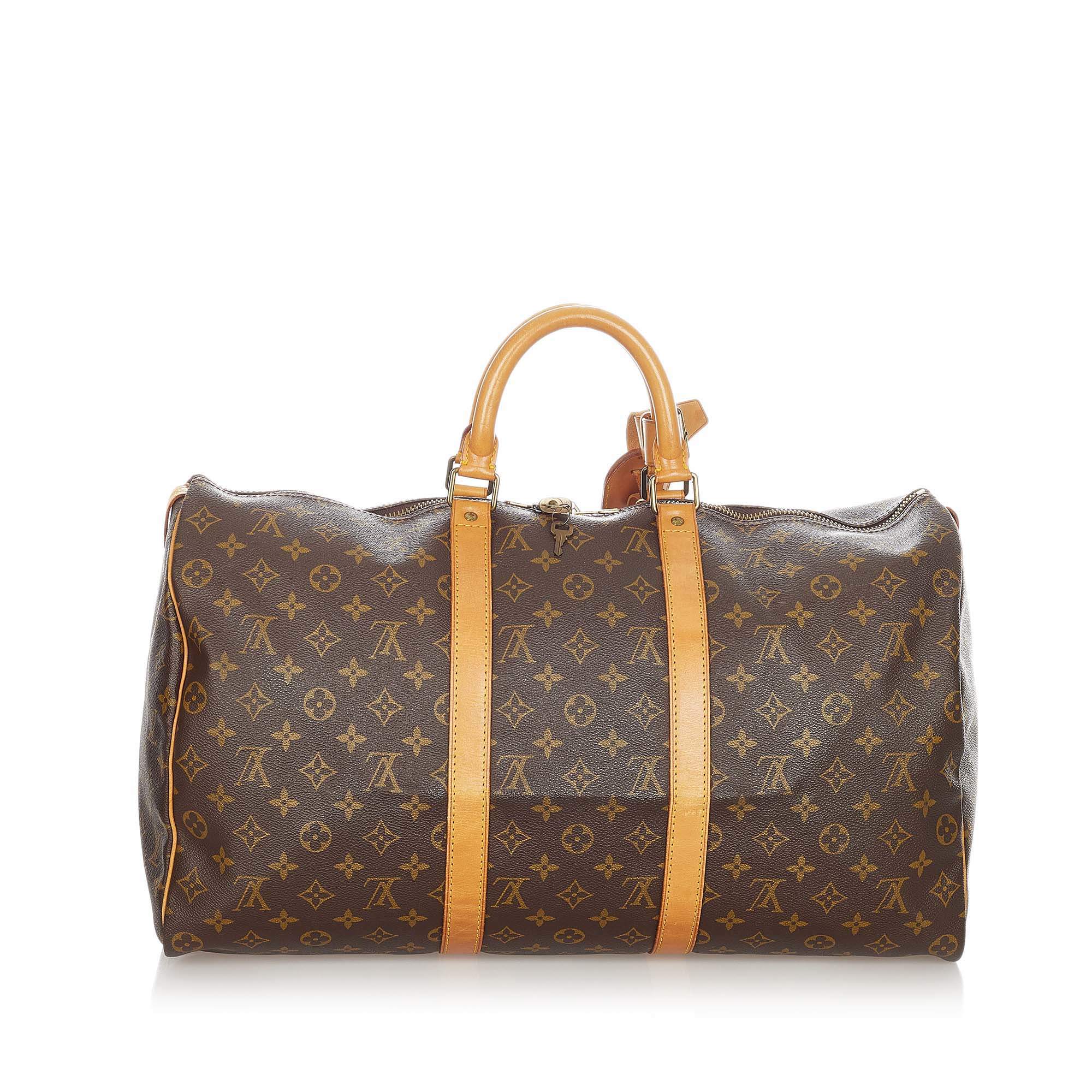 AUTHENTIC LOUIS VUITTON KEEPALL 50 DUFFLE BAG FOREVER MONOGRAM