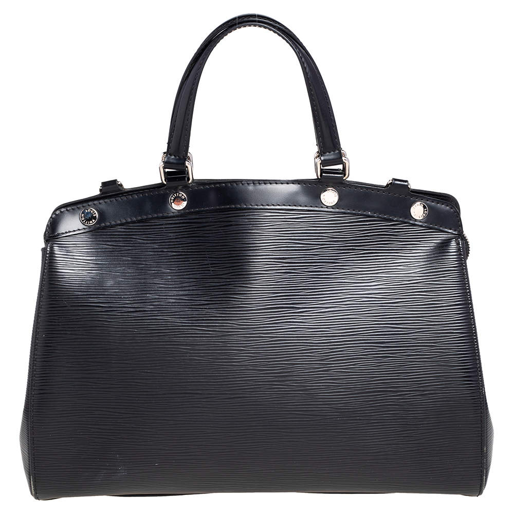 Pre Owned حقيبة لوي فيتون بريه جلد إيبي سوداء MM 