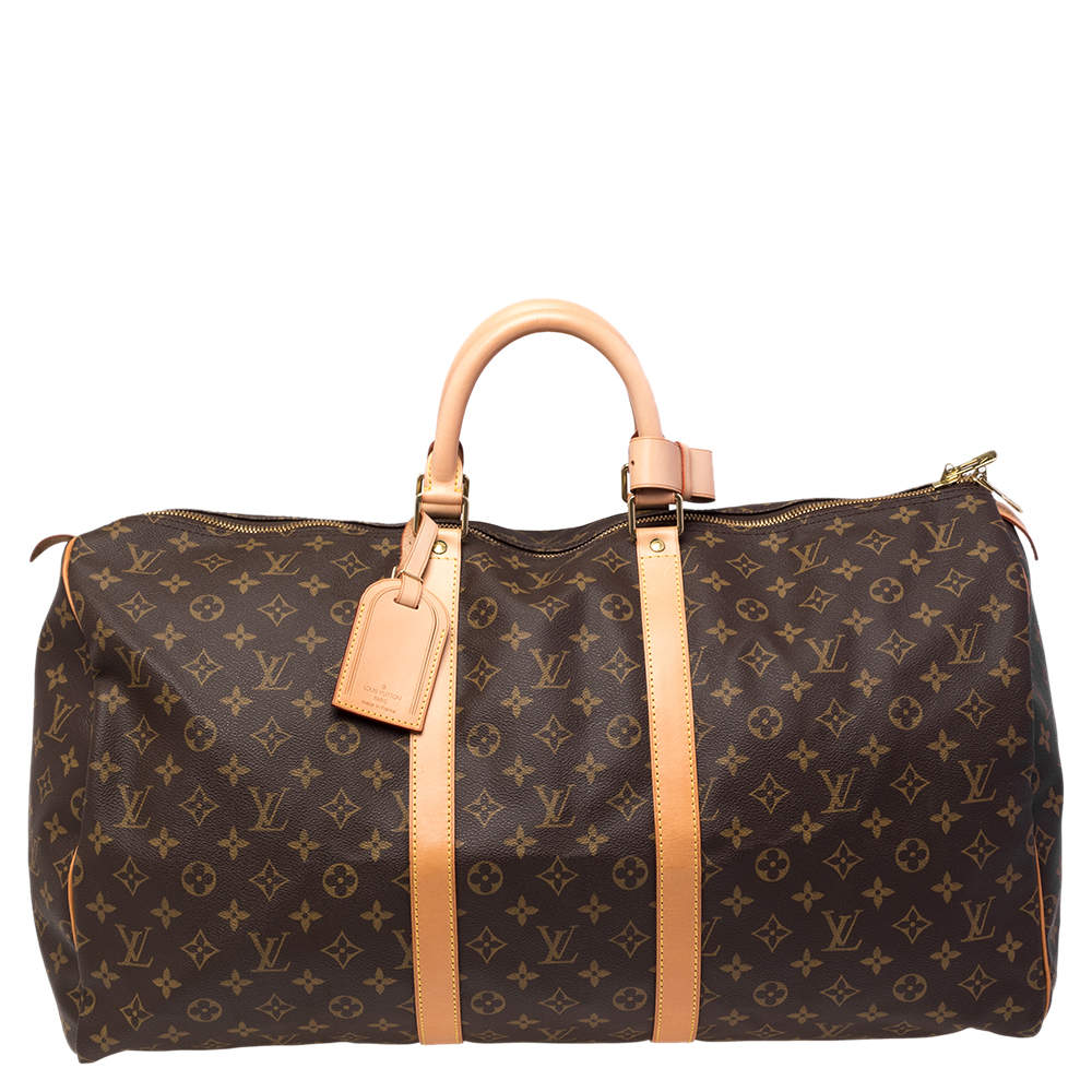 مملوكة مسبقًا Louis Vuitton Monogram Canvas Keepall 55 bag