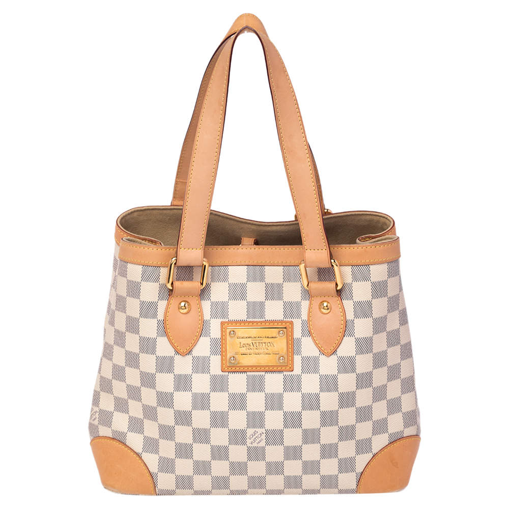 Pre Owned Louis Vuitton Damier Azur Canvas Hampstead PM Bag