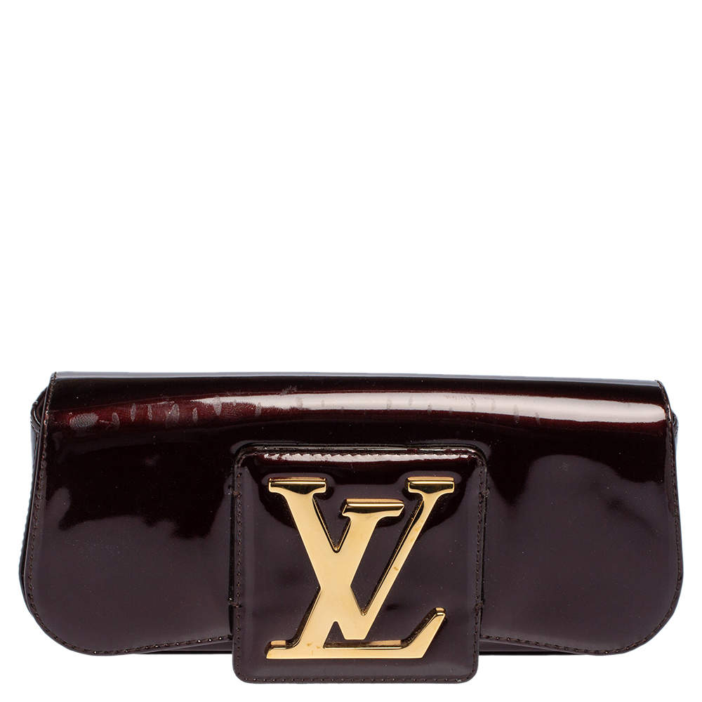 Pre Owned Louis Vuitton Rouge Fauviste Vernis Sobe Clutch