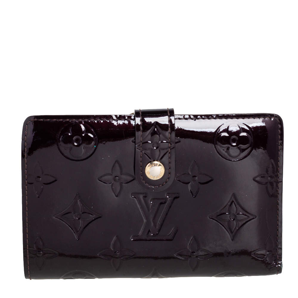 Pre Owned محفظة لوي فيتون فرنس بورس فيرنيه مونوغرامي عنابي 