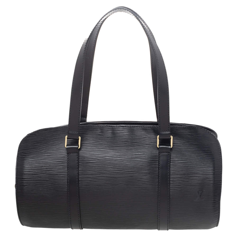 مملوكة مسبقًا حقيبة لوي فيتون سوفلو جلد أيبي أسود