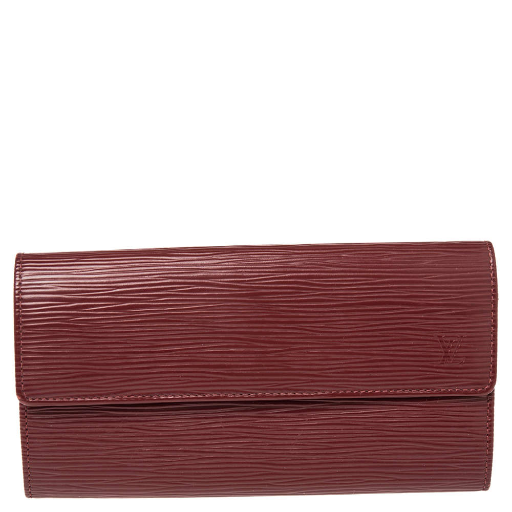 مملوكة مسبقًا Louis Vuitton Rubis Epi Leather Sarah Wallet