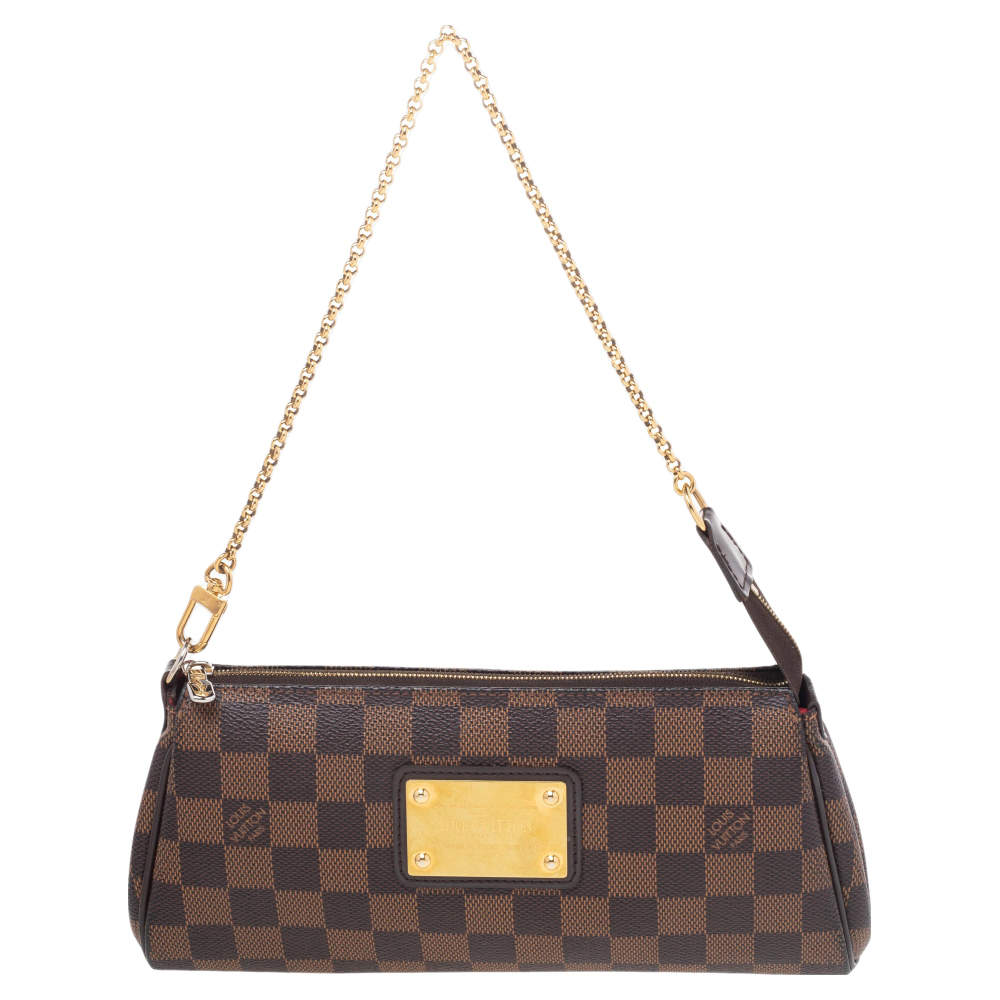 Pre Owned Louis Vuitton Damier Ebene Canvas Eva Pochette