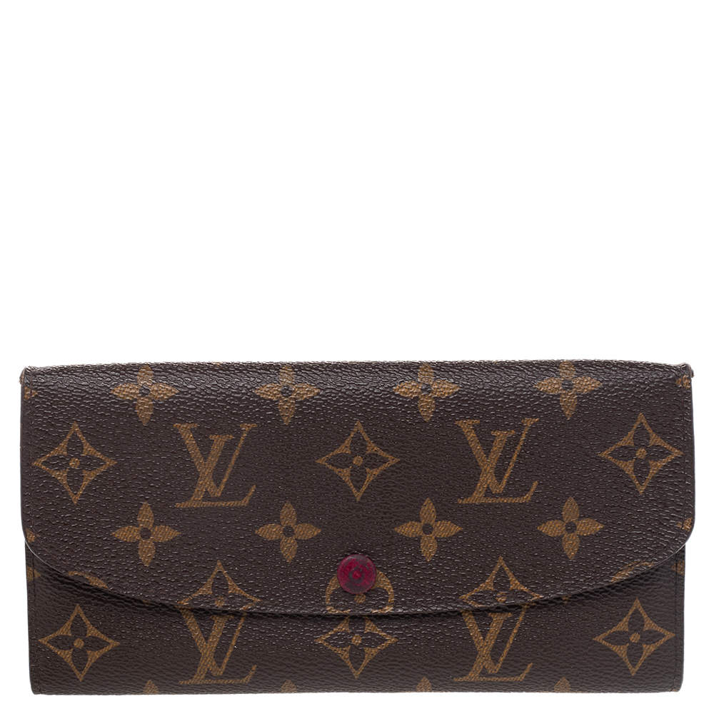 Pre Owned Louis Vuitton Monogram Canvas Emilie Wallet