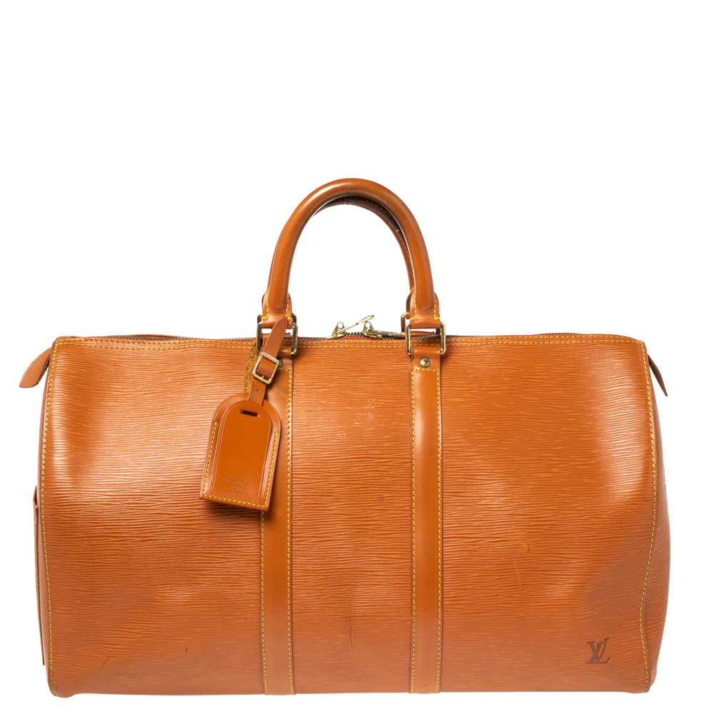 Louis Vuitton Cipango Gold Epi Leather Keepall 45 Bag