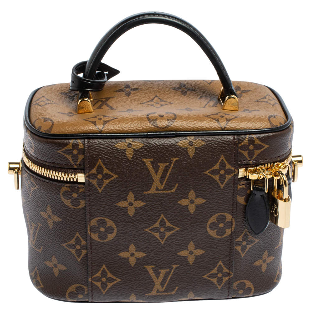 Louis Vuitton Vanity PM Monogram Canvas Handbag Tan