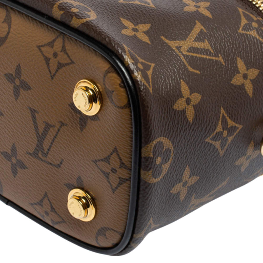 Vanity cloth handbag Louis Vuitton Brown in Cloth - 24984197