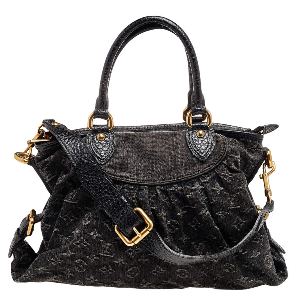 مملوكة مسبقًا Louis Vuitton Grey Monogram Denim Neo Cabby MM Tote Bag