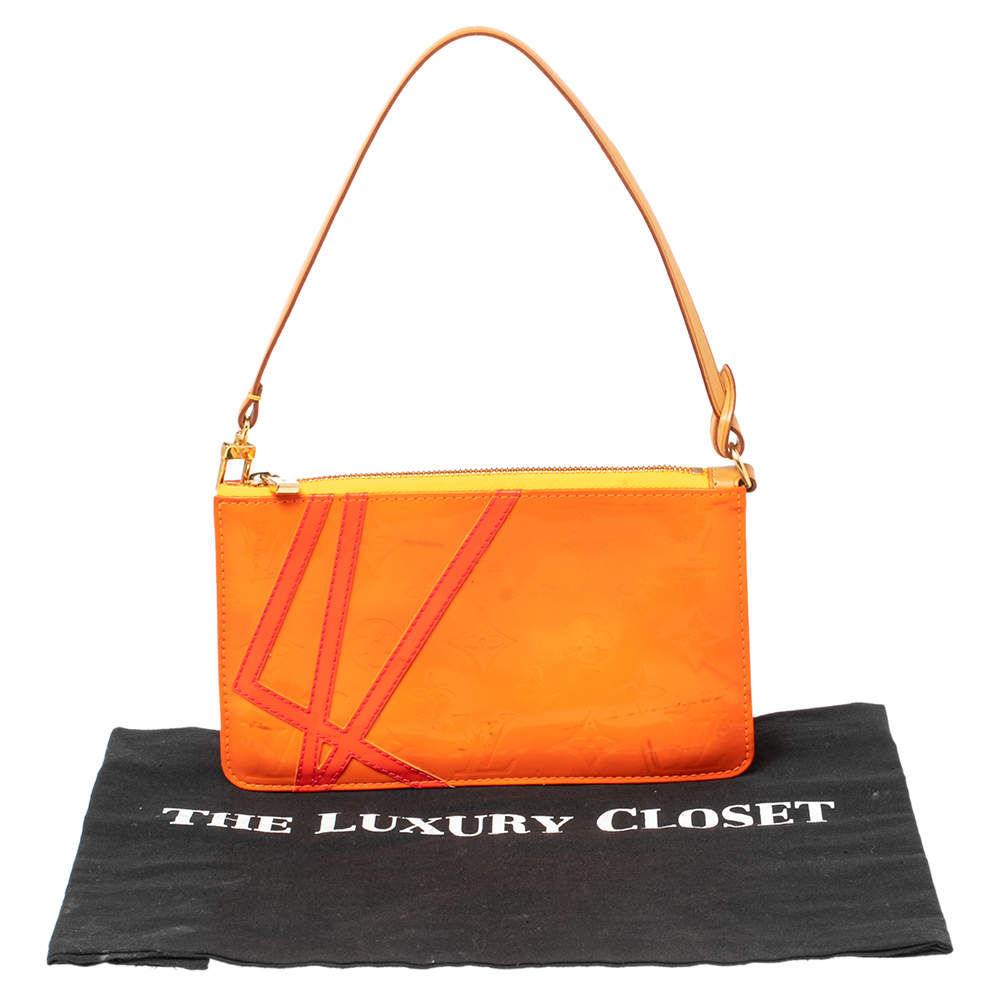 Louis Vuitton Orange Monogram Vernis Robert Wilson Lexington Pochette  Leather Patent leather ref.800931 - Joli Closet