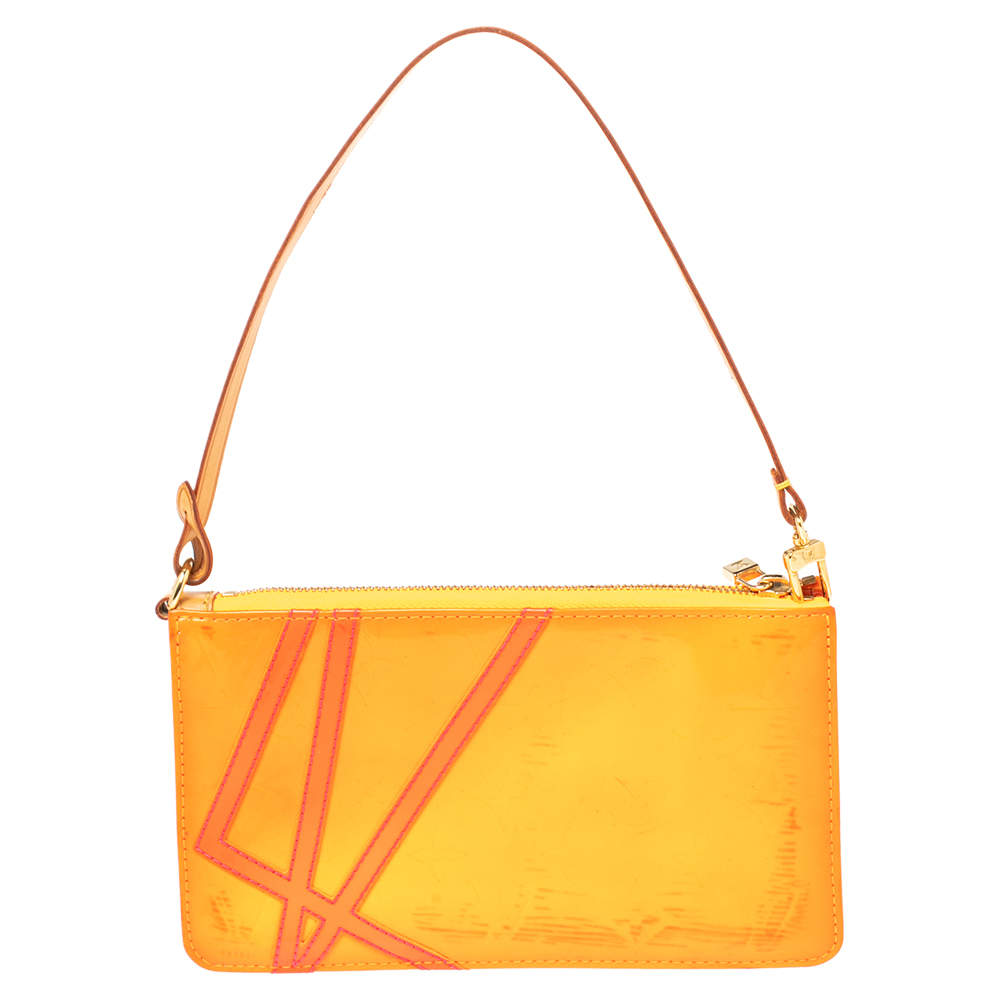 Louis Vuitton Neon Orange Monogram Vernis Robert Wilson Lexington Pochette  Bag Louis Vuitton