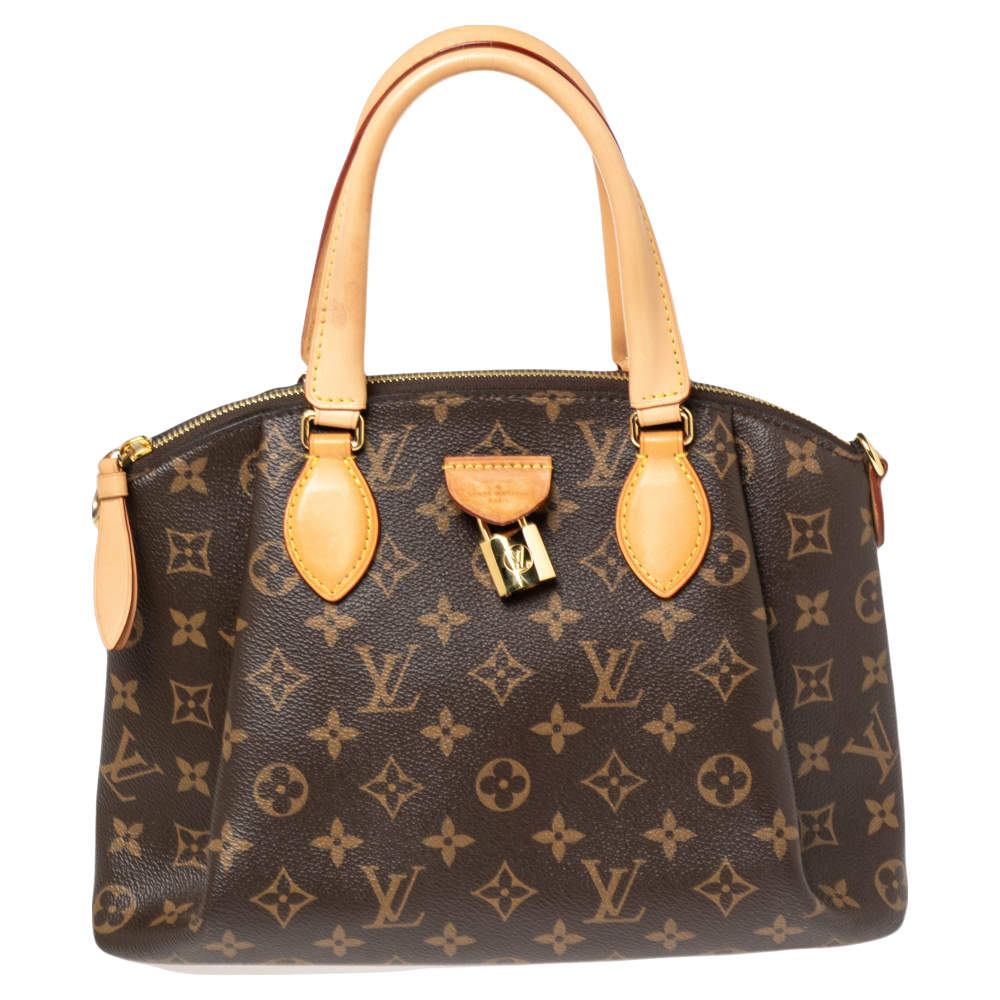 Louis Vuitton Brown Monogram Coated Canvas Rivoli PM Gold Hardware