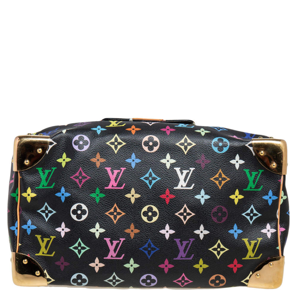 LV SPEEDY 30 MULTICOLOR BLACK CANVAS GHW - bagnifiquethailand