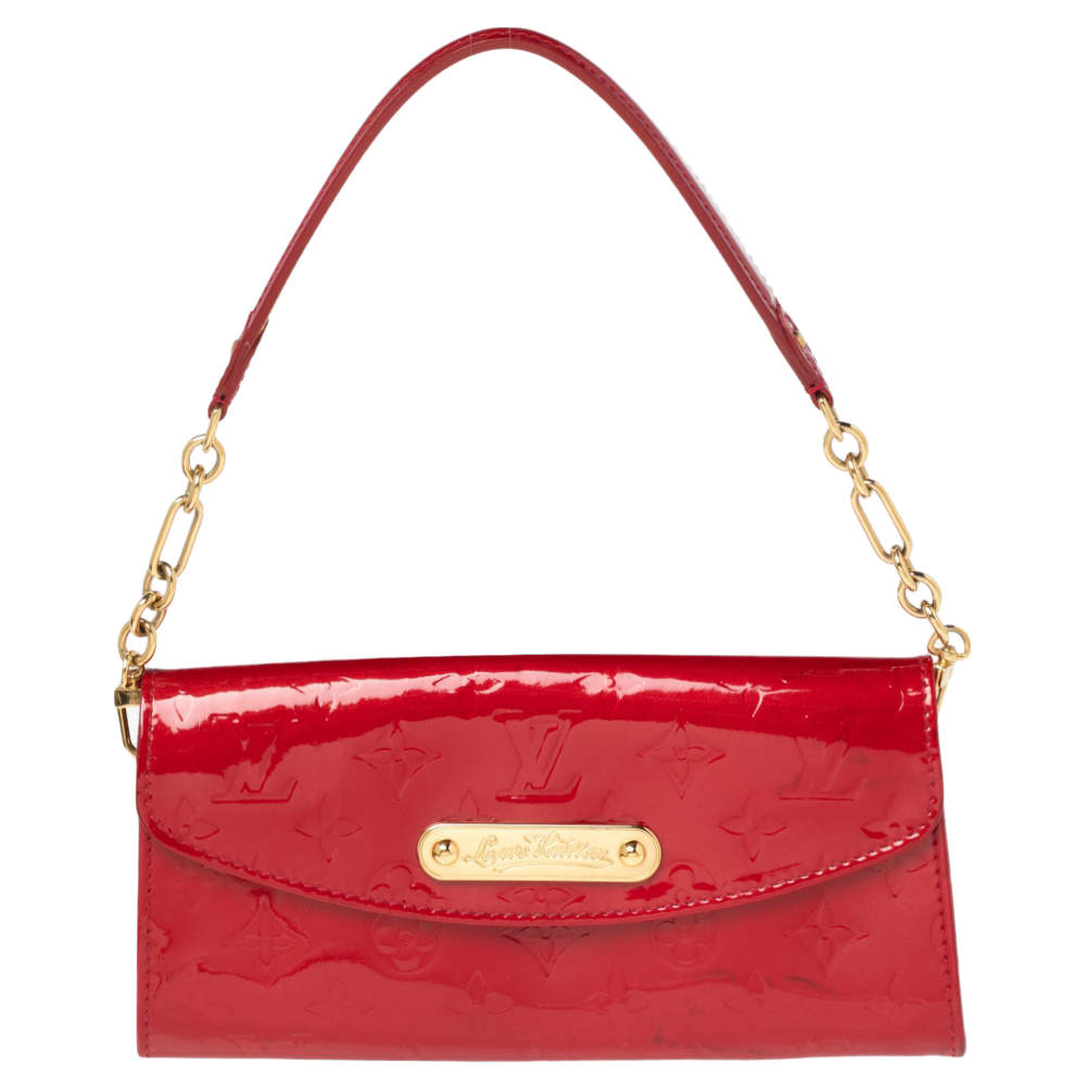 Pre Owned Louis Vuitton Pomme D’amour Monogram Vernis Sunset Boulevard Bag