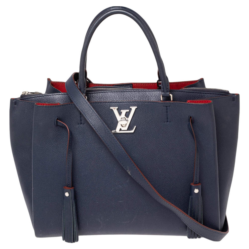 Pre Owned حقيبة لوي فيتون لوك ميتو جلد روج مارين