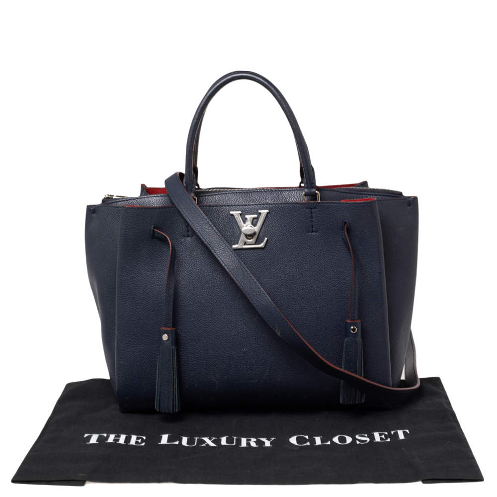 Louis Vuitton Navy Blue/Red Lockmeto Bag