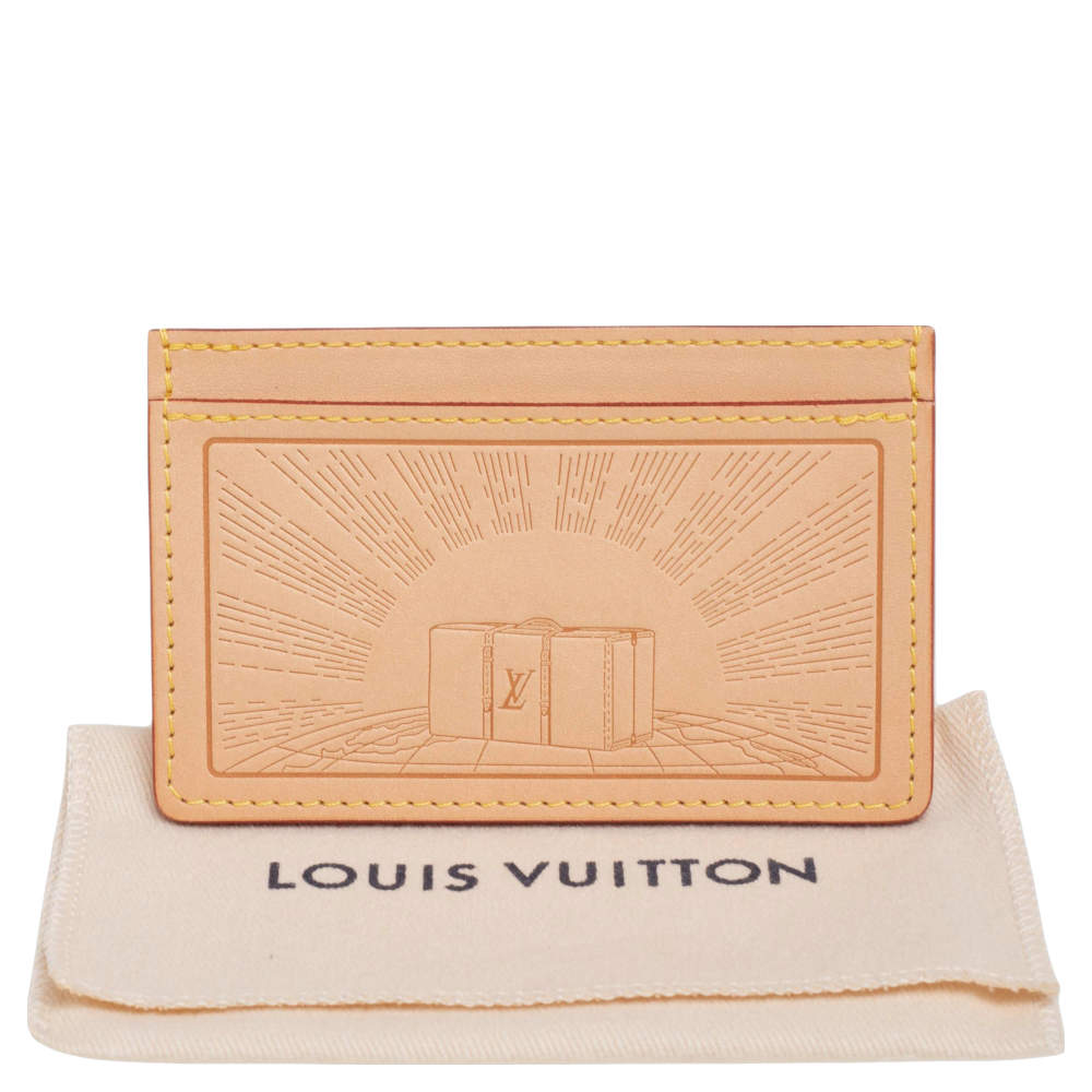 LOUIS VUITTON Vachetta Voyages Card Holder 649008