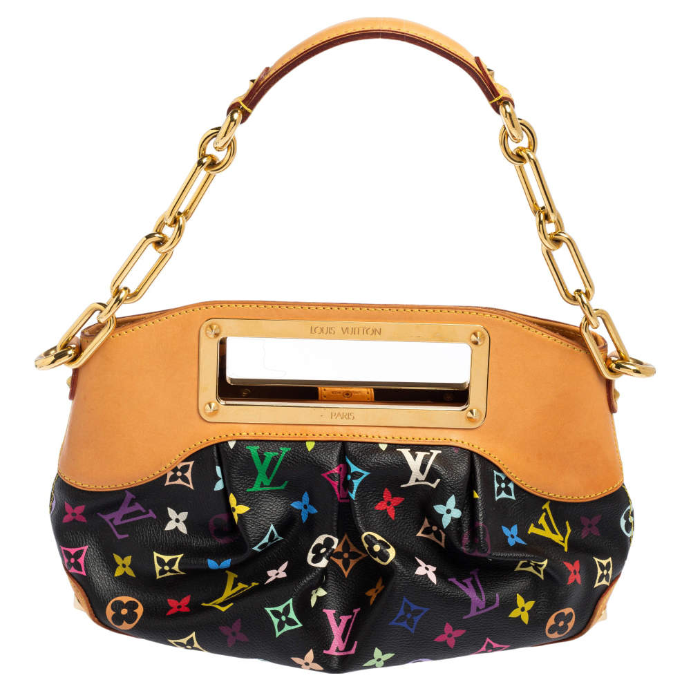 Louis Vuitton LV Monogram Judy PM M40258 Multicolor Black Handbag