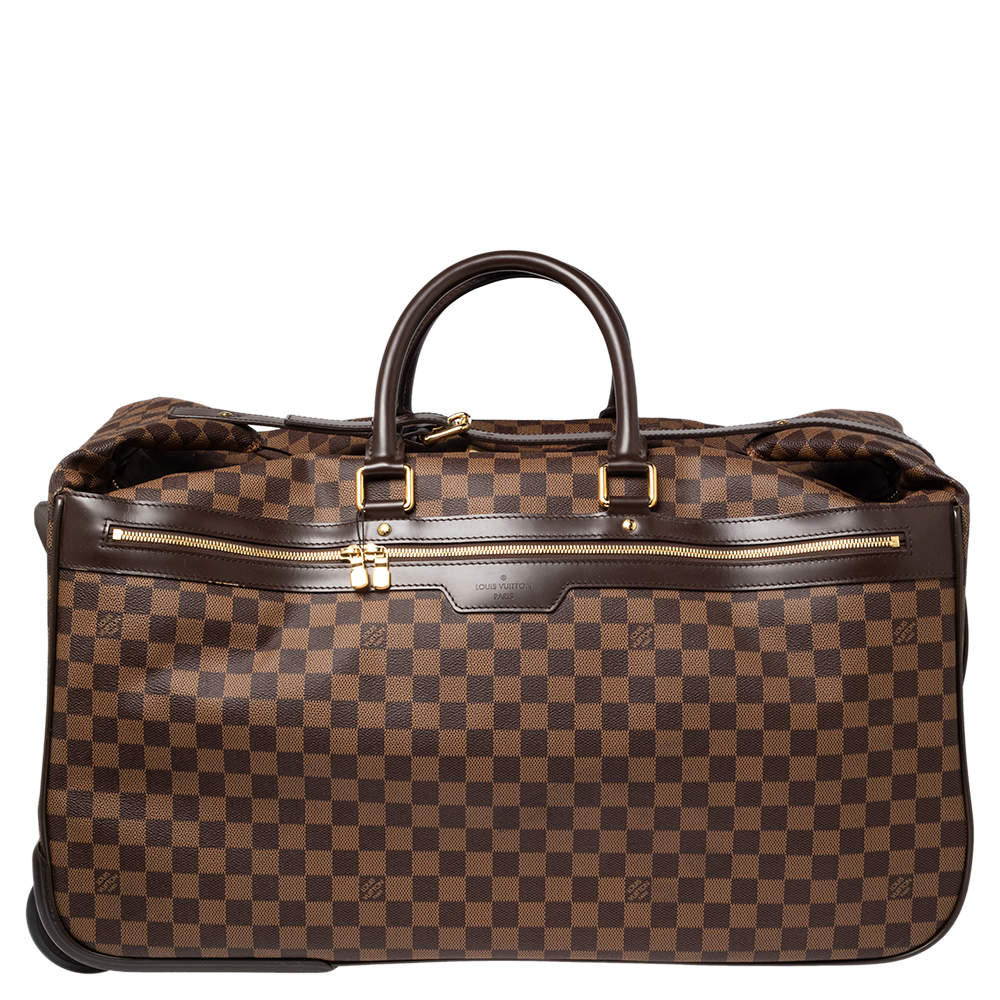 Louis Vuitton Damier Ebene Eole 60 Rolling Luggage Trolley Suitcase Duffle  1020lv34