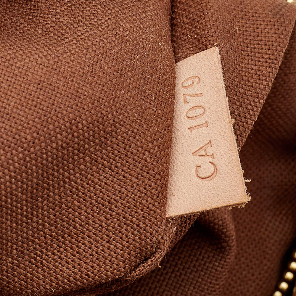 Batignolles cloth handbag Louis Vuitton Brown in Cloth - 38590160