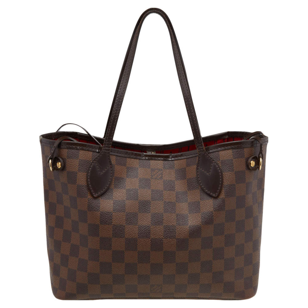 Louis Vuitton Damier Ebene Canvas Neverfull PM Bag