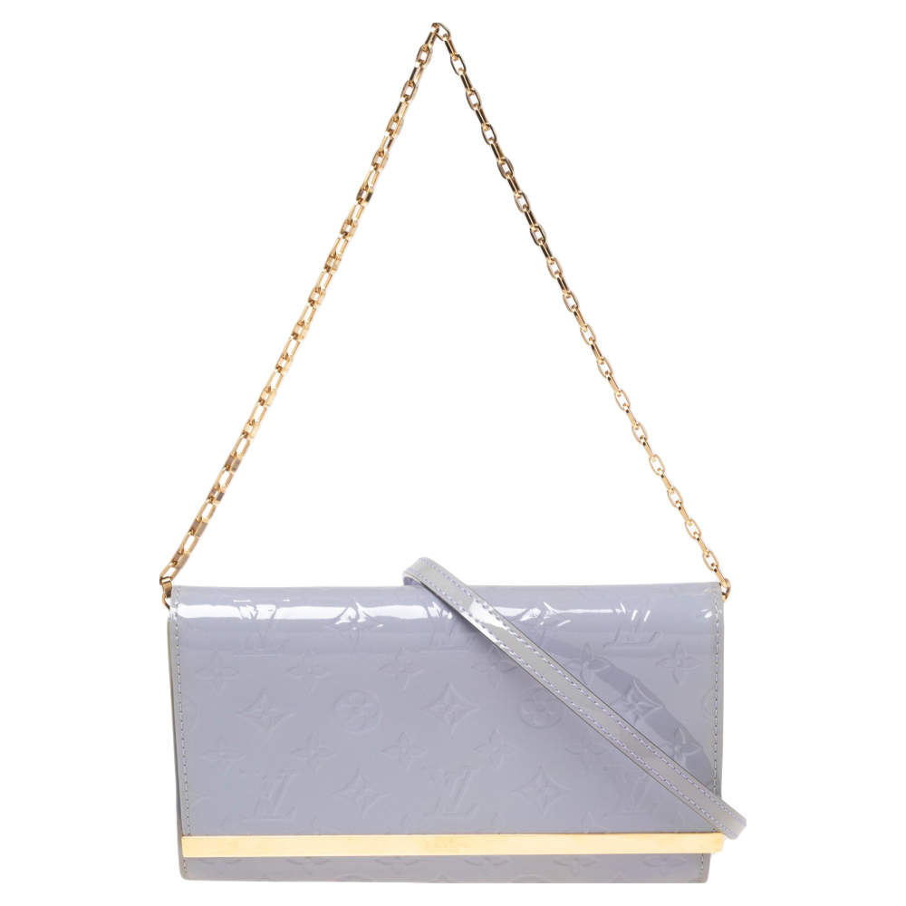 Pre Owned Louis Vuitton Lilas Monogram Vernis Ana Clutch Bag