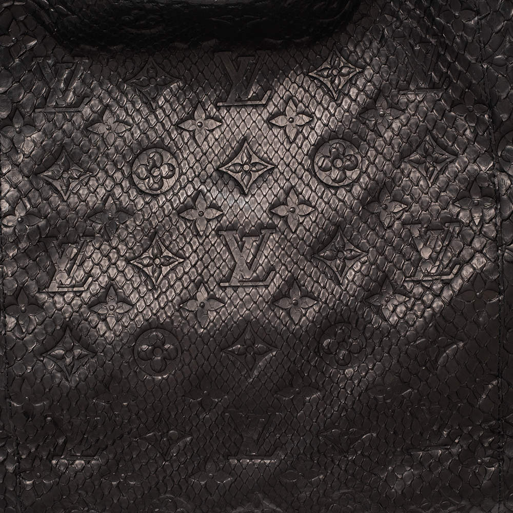 Louis Vuitton Artsy Handbag Monogram Canvas with Python MM Brown 1743091
