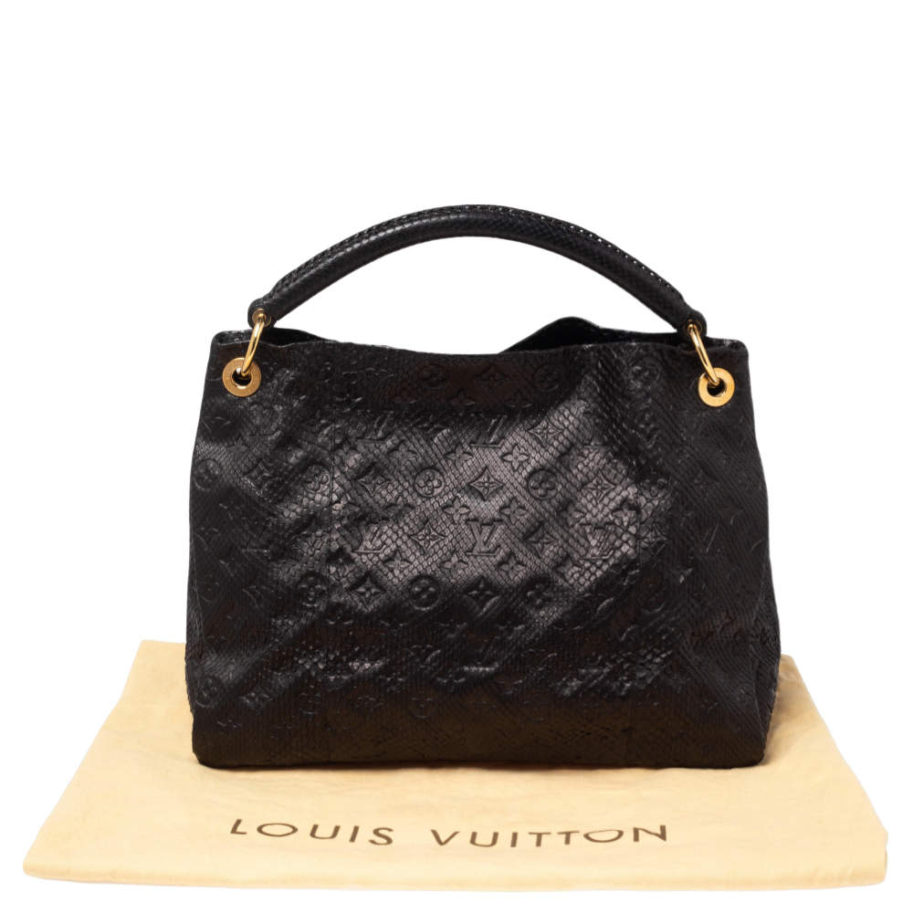 Louis Vuitton Black Monogram Empreinte Python Artsy MM Bag Louis Vuitton