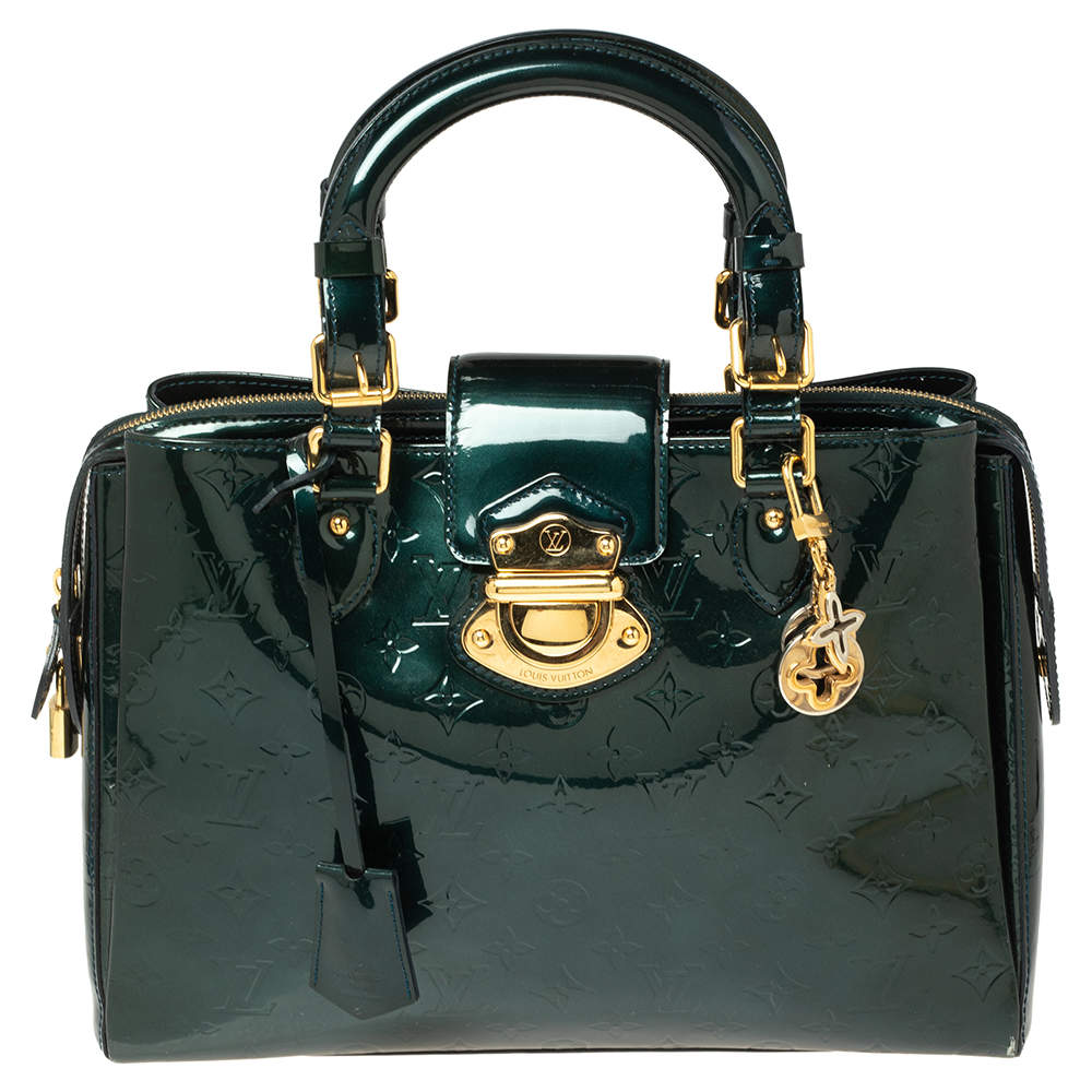 Pre Owned Louis Vuitton Blue Nuit Monogram Vernis Melrose Avenue Bag