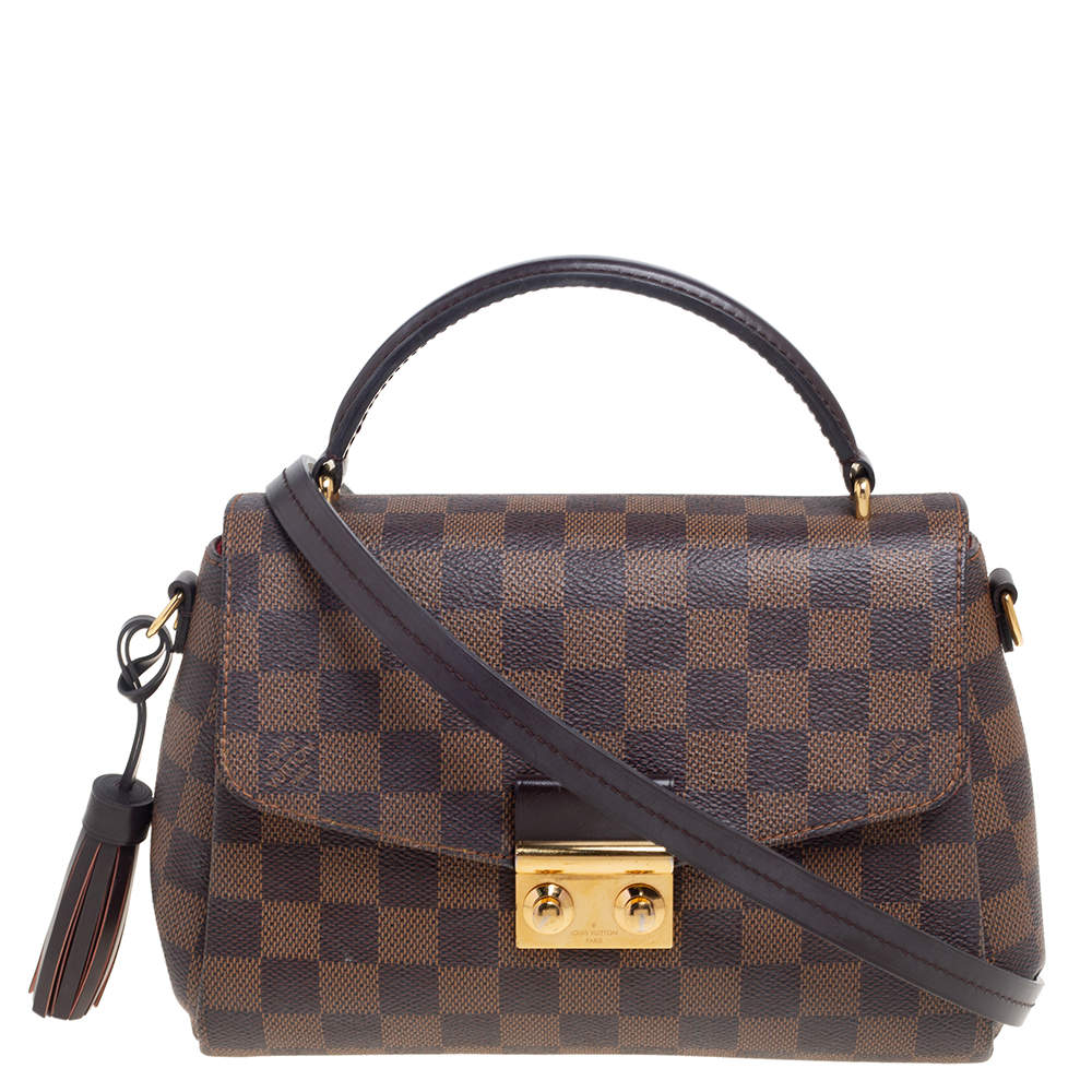 Pre Owned Louis Vuitton Damier Ebene Canvas Croisette Bag