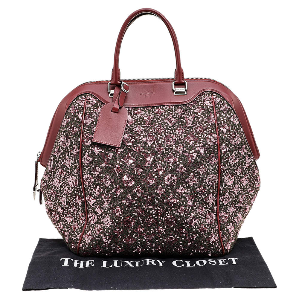 Louis Vuitton Burgundy Sequin Monogram Sunshine Express North-South Bag Louis  Vuitton