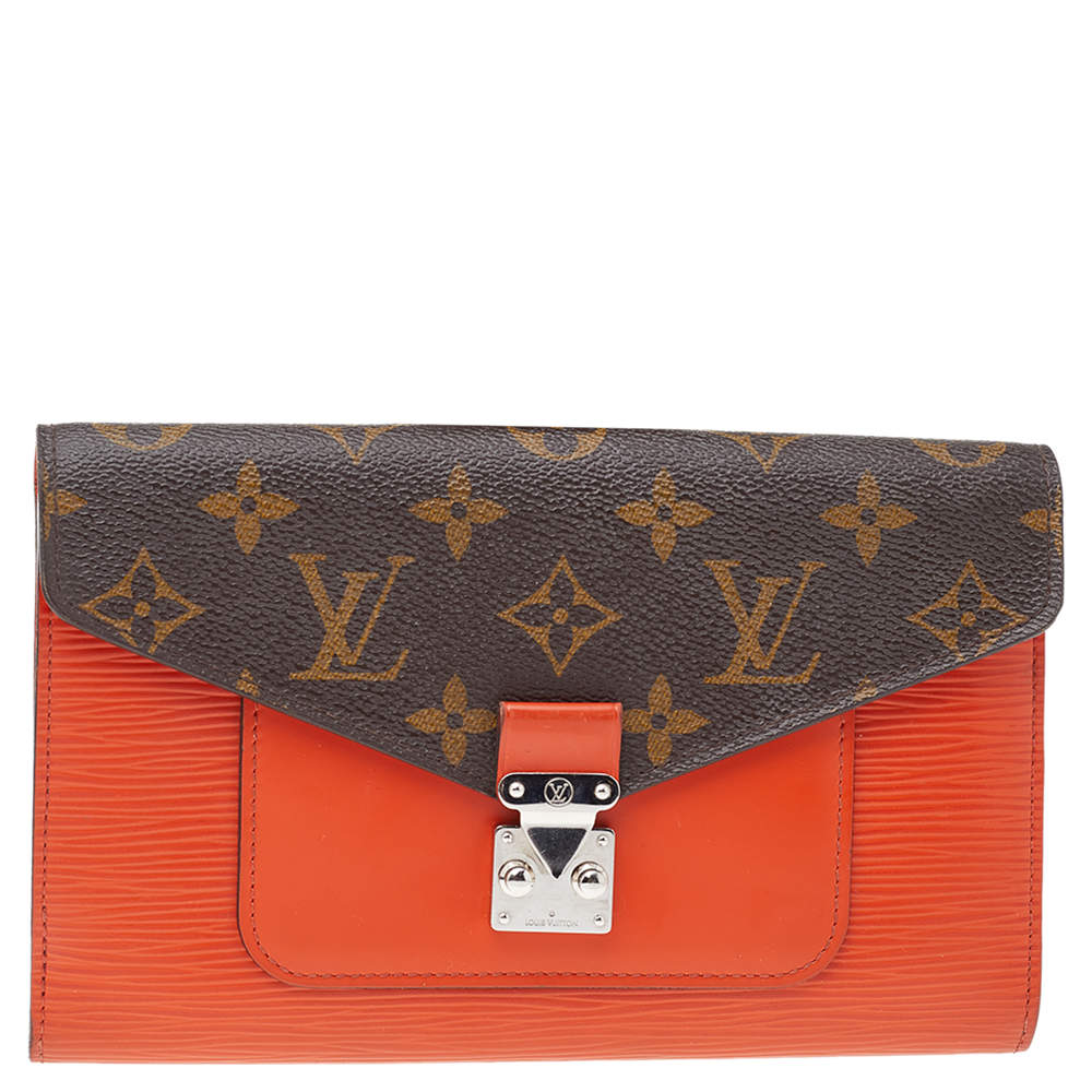 مملوكة مسبقًا Louis Vuitton Piment Epi Leather And Monogram Canvas Marie Rose Clutch Wallet