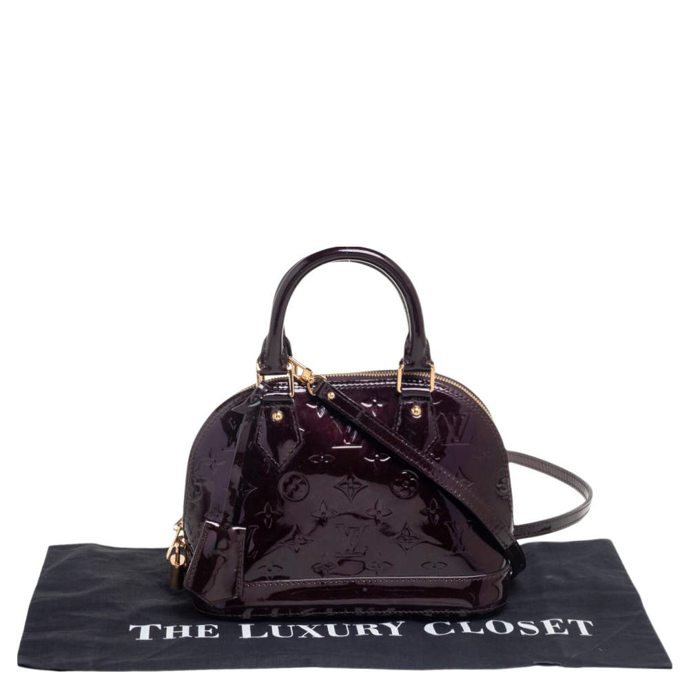 Louis Vuitton Amarante Monogram Vernis Alma PM Bag – The Closet