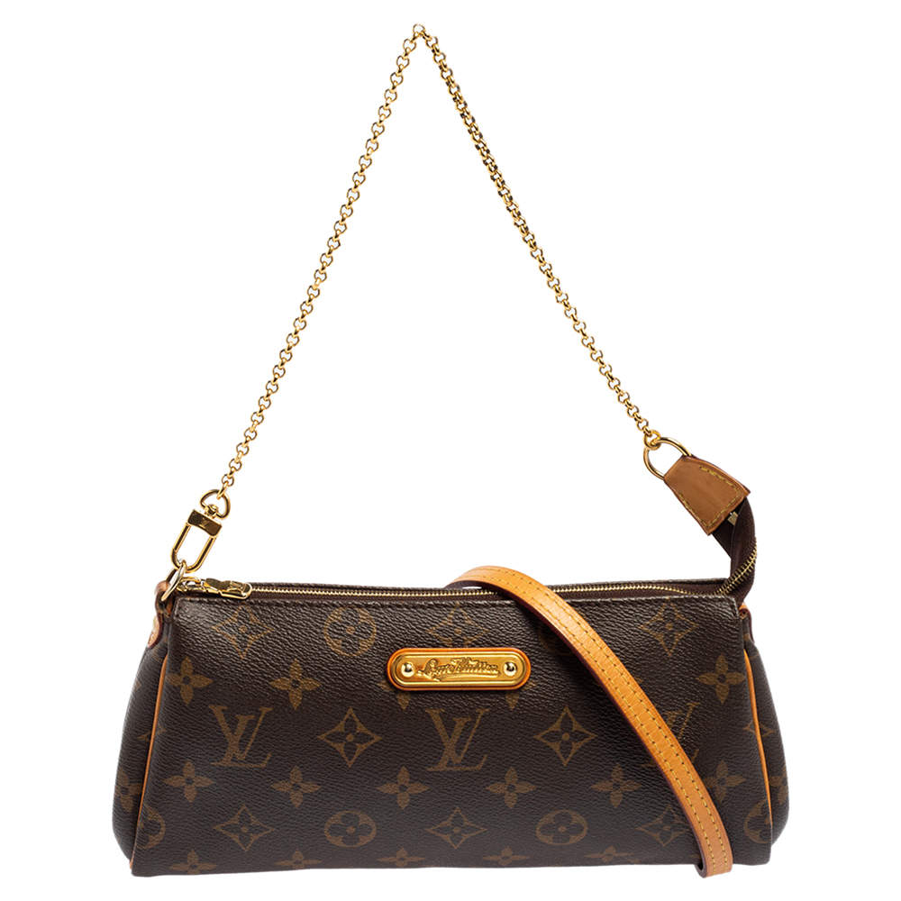 Pre Owned Louis Vuitton Damier Ebene Canvas Eva Pochette
