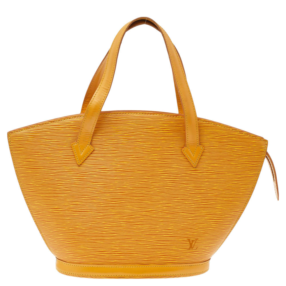 Pre Owned حقيبة لوي فيتون سان جاكوبس جلد إيبي أصفر متوسطة