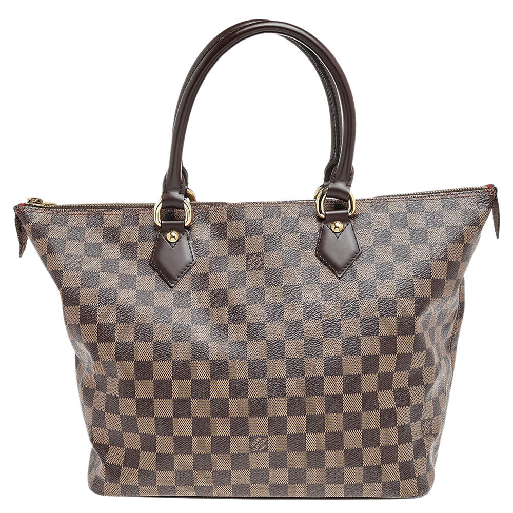 Pre Owned Louis Vuitton Damier Ebene Saleya MM Bag