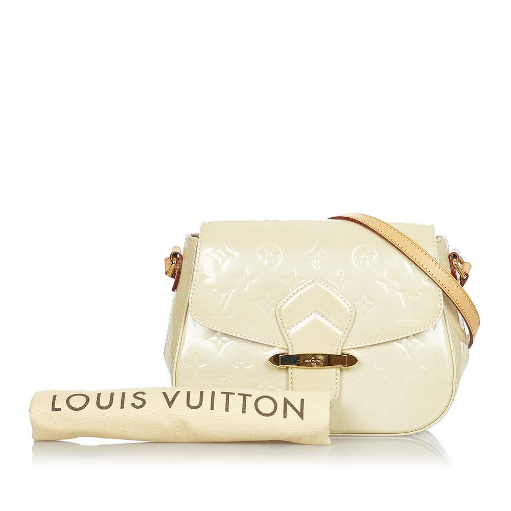 Louis Vuitton White Monogram Vernis Bellflower GM Bag Louis Vuitton