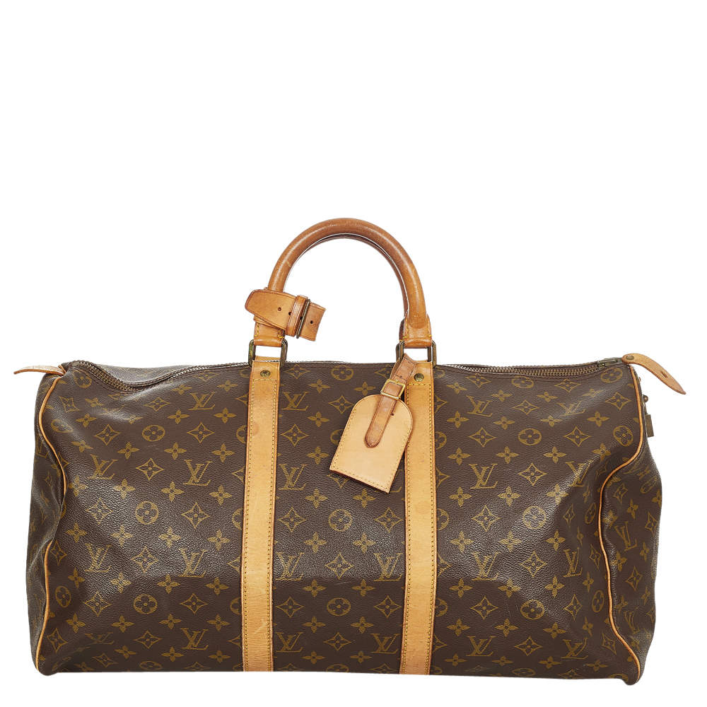 Pre Owned Louis Vuitton Monogram Canvas Keepall 50 Bag