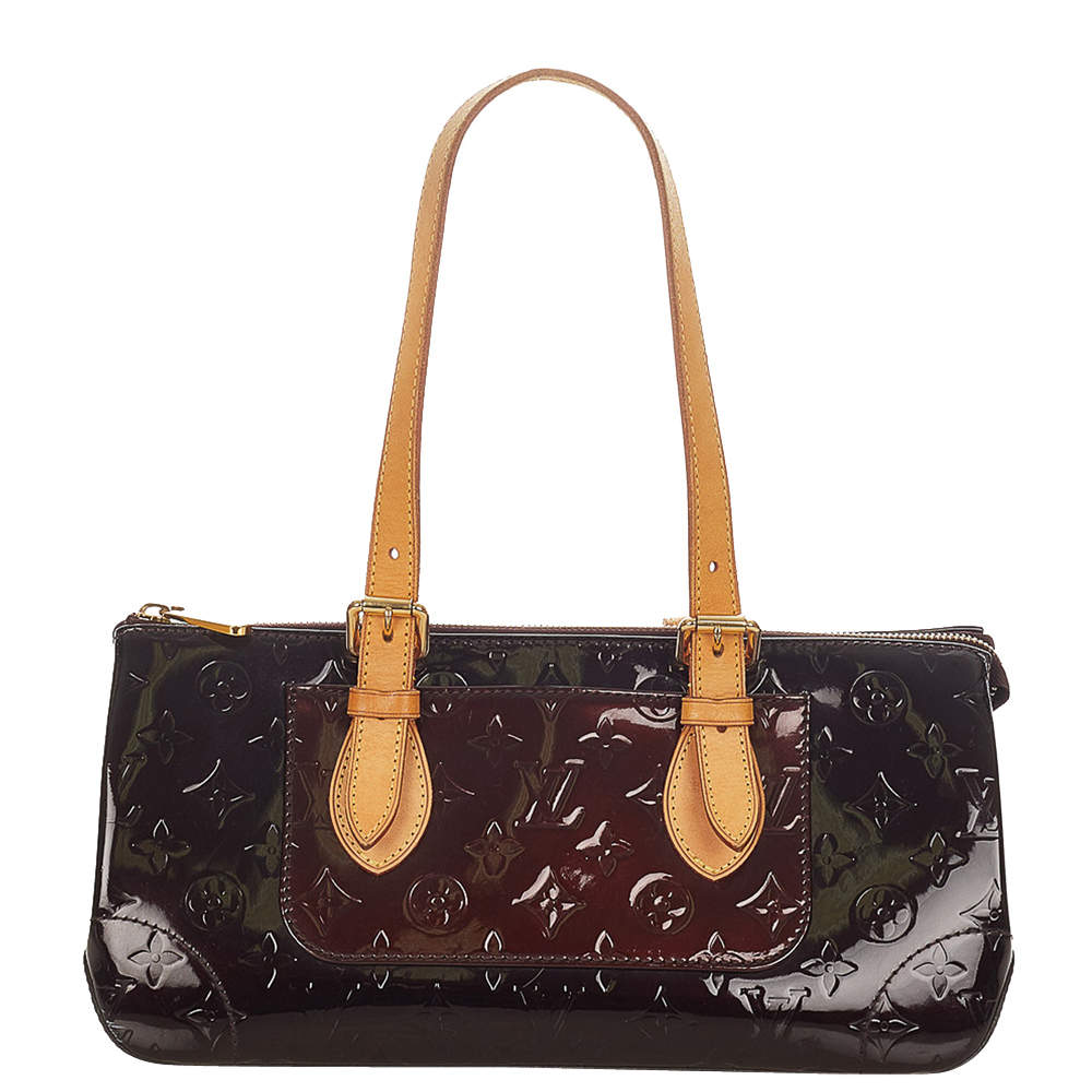 Pre Owned Louis Vuitton Purple Leather Rosewood Shoulder Bag