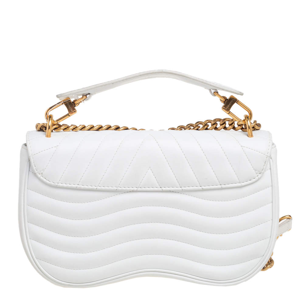 New wave leather handbag Louis Vuitton White in Leather - 34582752