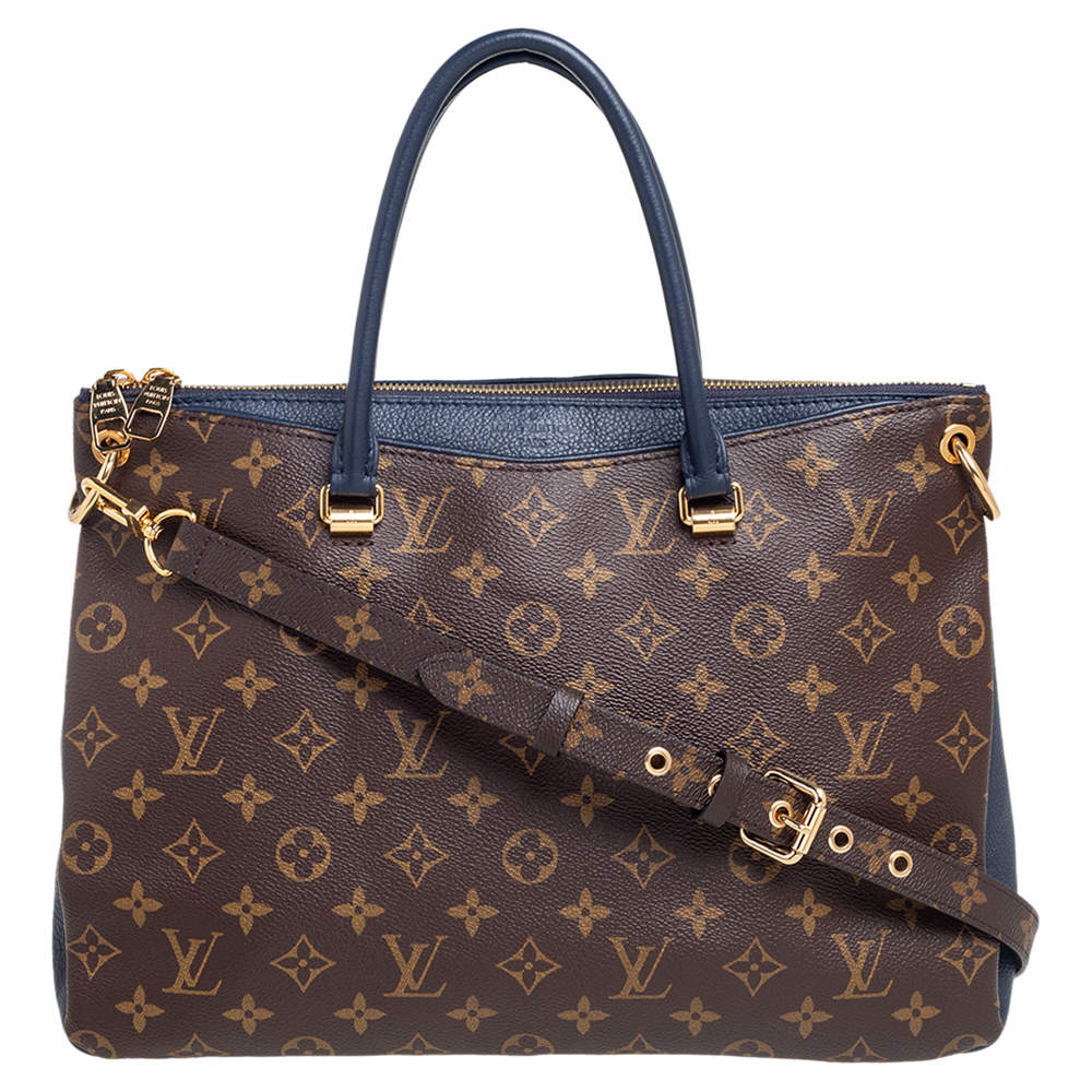 مملوكة مسبقًا Louis Vuitton Full Marine Monogram Canvas Pallas MM Bag