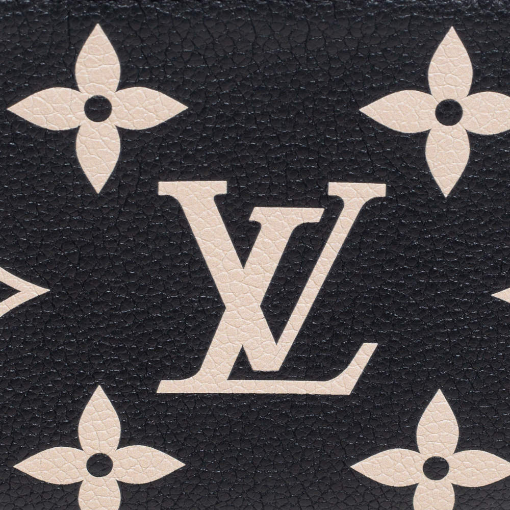 LOUIS VUITTON Empreinte Monogram Giant Mini Pochette Accessories Black  Beige 1275064