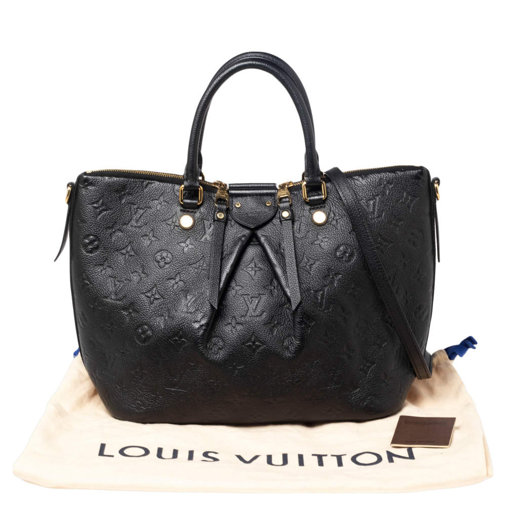 Louis Vuitton Mazarine Handbag Monogram Empreinte Leather MM Black 224797194