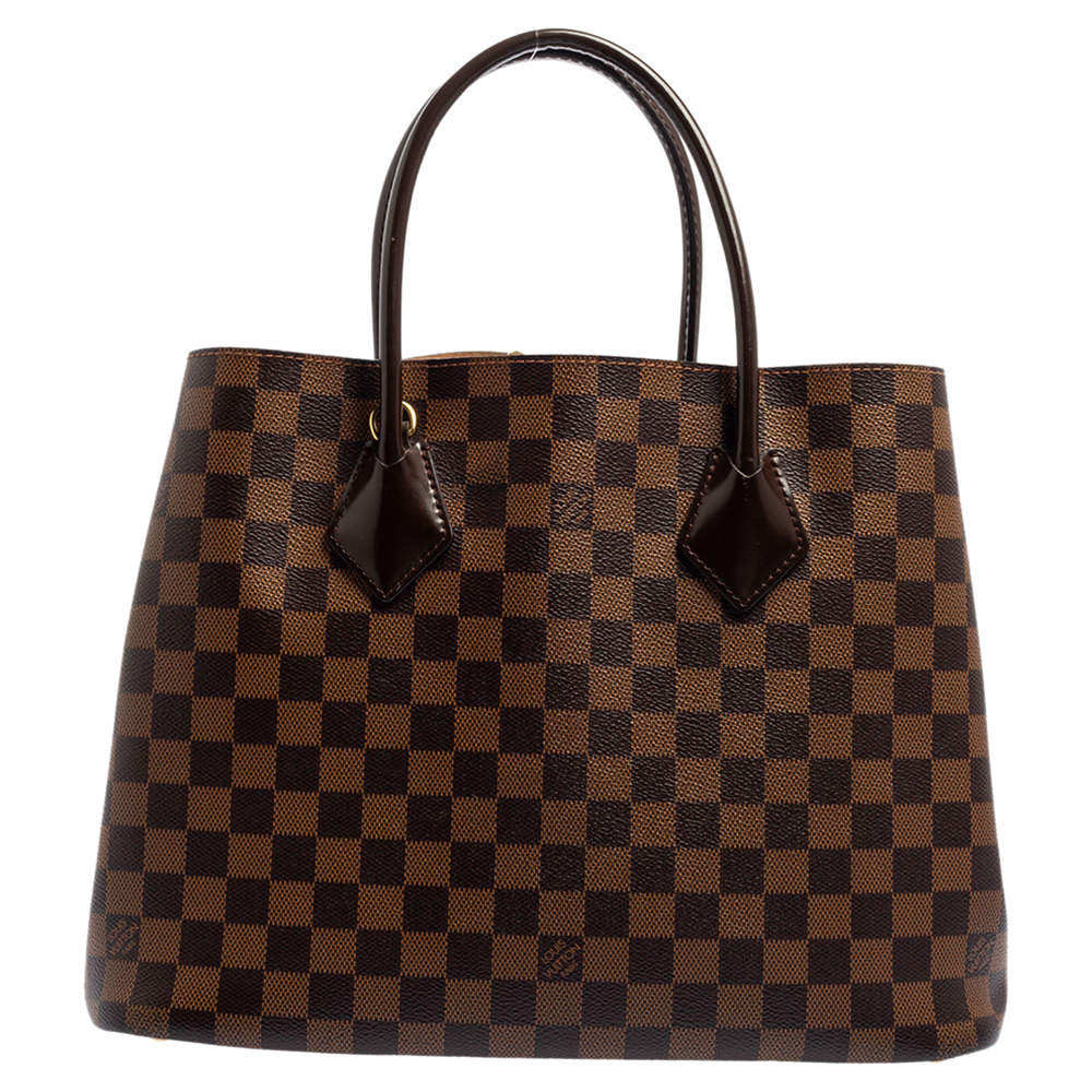 Louis Vuitton Kensington Damier Ebene Tote Shoulder Bag 2015