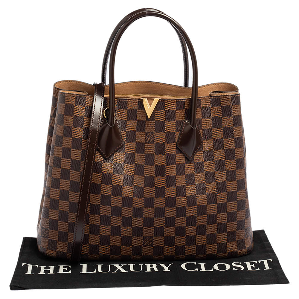 Louis Vuitton Kensington Damier Ebene Tote Shoulder Bag 2015