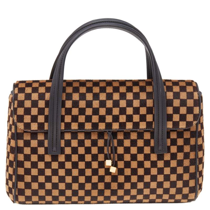 مملوكة مسبقًا Louis Vuitton Damier Sauvage Calfhair Limited Edition Lionne Spawn Bag