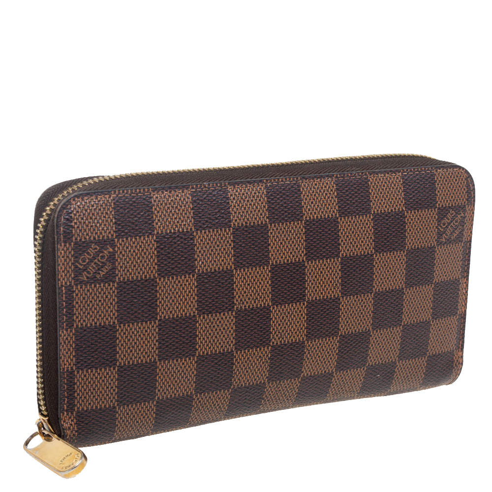 LOUIS VUITTON Damier Ebene Zippy Wallet 91529