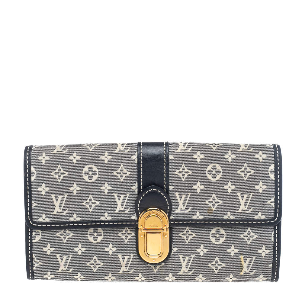 Pre Owned Louis Vuitton Encre Monogram Idylle Canvas and Leather Sarah Wallet