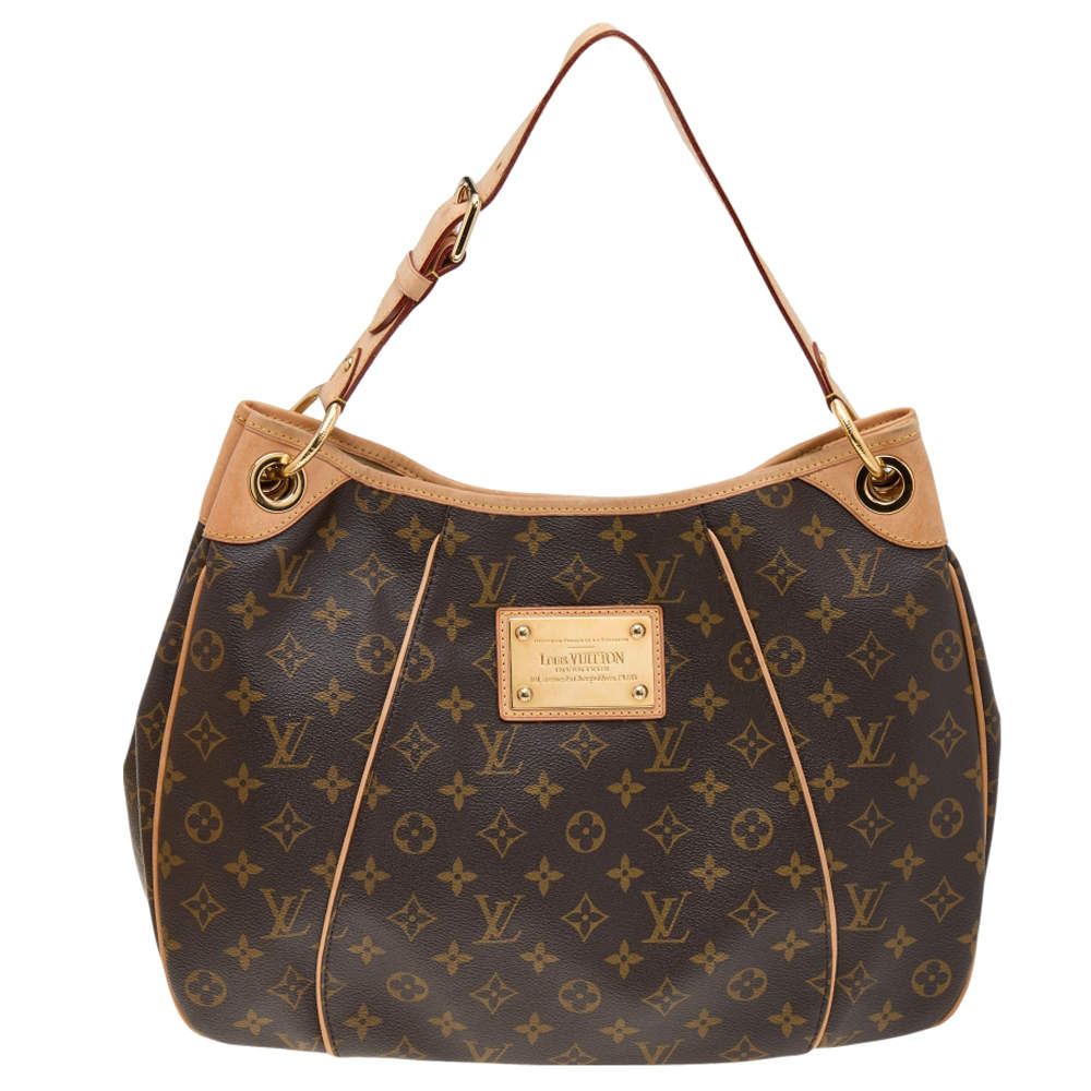 مملوكة مسبقًا حقيبة لوي فيتون غاليرا كانفاس وجلد مونوغرامية PM